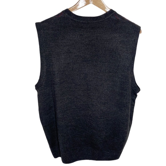 Dockers extra soft gunmetal multi patterned sweater grandpa vest size L - Picture 2 of 9